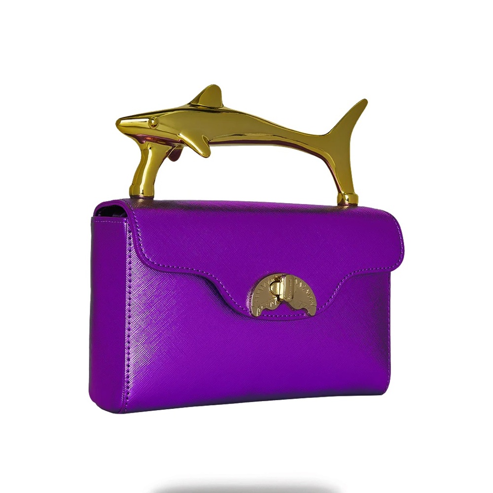 Sprayground Sharks Of The Gold Ocean Clutch - Picture 3 of 11
